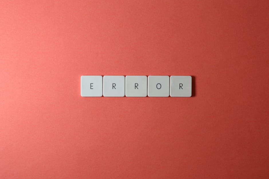 A blurred classroom background with a computer screen showing an error message.