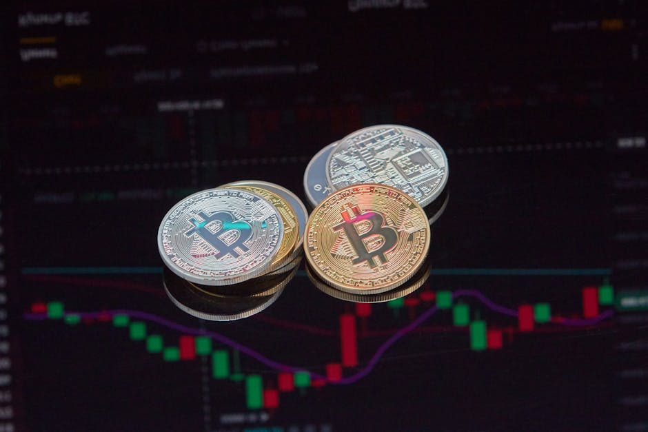 Abstract representation of a Bitcoin heatmap with vibrant colors and patterns.