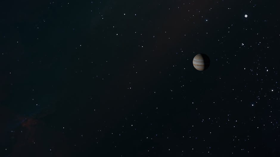 A colorful solar system with planets in orbit against a starry background.