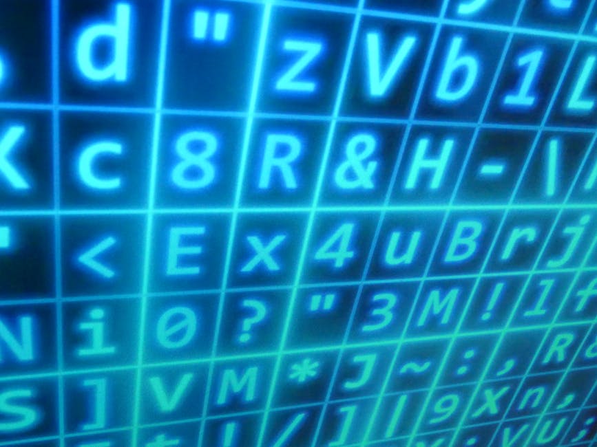 Blurred computer screen with abstract digital data patterns and cool lighting.