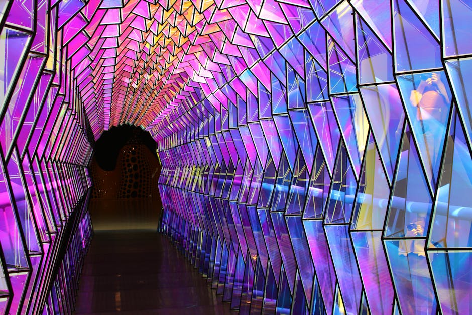 Colorful abstract shapes representing interaction in a gaming environment.
